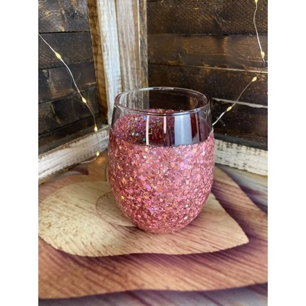 Handmade pink glitter